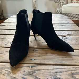 J Crew Suede Kitten-Heel Chelsea Boots